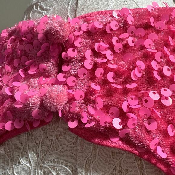 ASOS LUXE bubble hem mini dress in pink sequin Size 8 NWOT BARBIE Softgirl - Picture 11 of 15